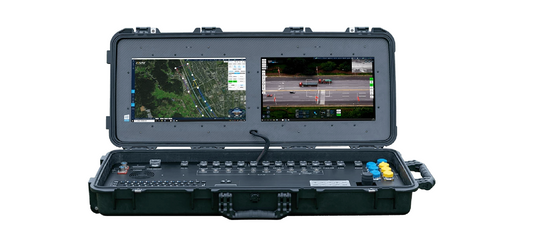 GCS-303 Ground Control Station is capable of controlling the flight operations and gimbal cameras at the same time. With a terminal control and transmission Base (GCS-1000), this ground station is easy to carry and suitable for any harsh environment.